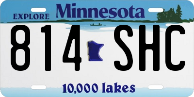 MN license plate 814SHC