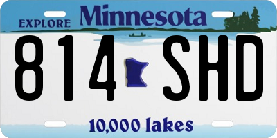 MN license plate 814SHD