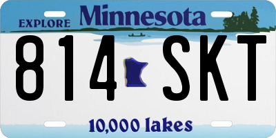 MN license plate 814SKT