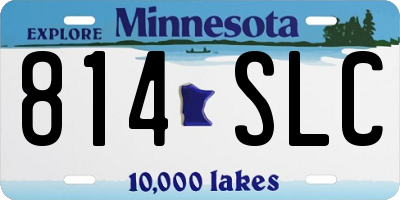 MN license plate 814SLC