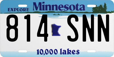 MN license plate 814SNN