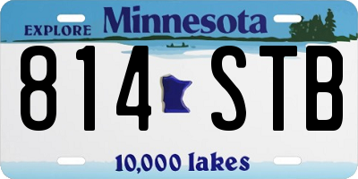MN license plate 814STB