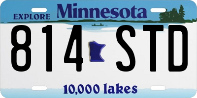 MN license plate 814STD