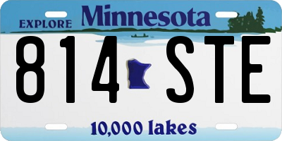 MN license plate 814STE