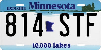 MN license plate 814STF