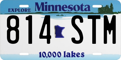 MN license plate 814STM