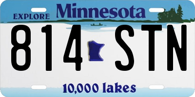 MN license plate 814STN