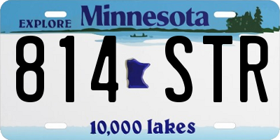 MN license plate 814STR