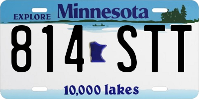 MN license plate 814STT