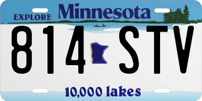 MN license plate 814STV