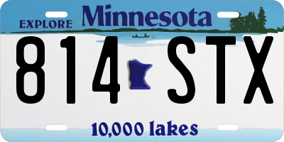 MN license plate 814STX