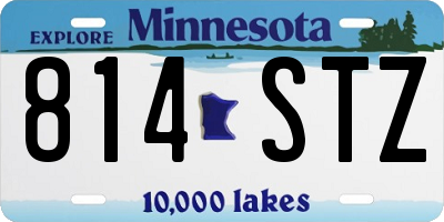 MN license plate 814STZ