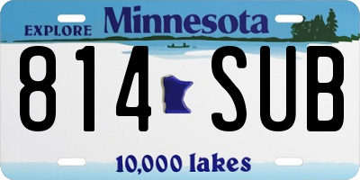 MN license plate 814SUB
