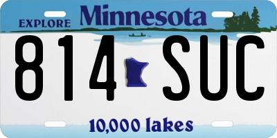 MN license plate 814SUC