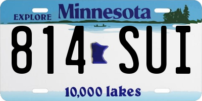 MN license plate 814SUI
