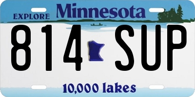 MN license plate 814SUP