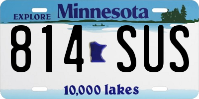 MN license plate 814SUS