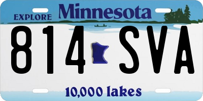 MN license plate 814SVA