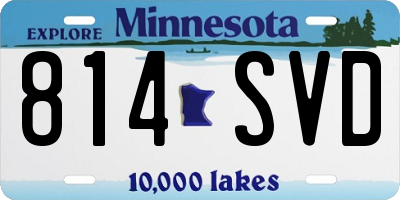 MN license plate 814SVD