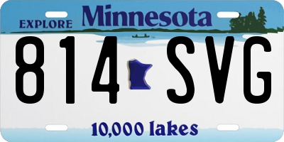 MN license plate 814SVG