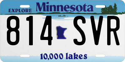 MN license plate 814SVR