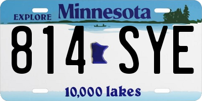 MN license plate 814SYE