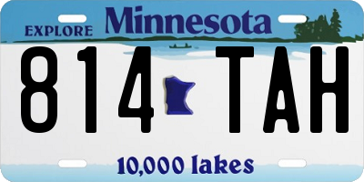 MN license plate 814TAH