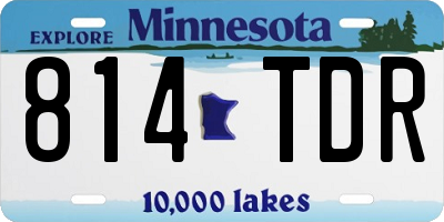 MN license plate 814TDR