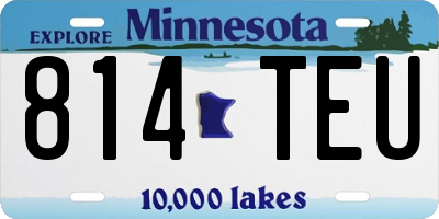 MN license plate 814TEU
