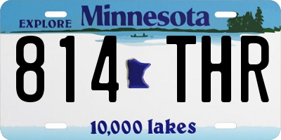 MN license plate 814THR