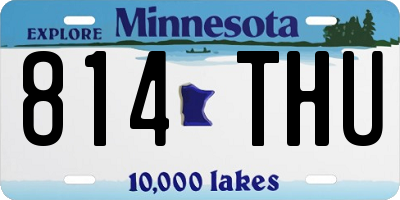 MN license plate 814THU