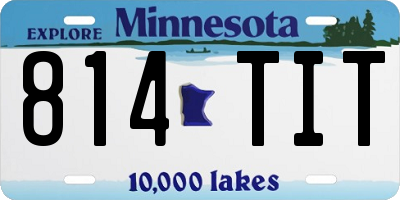 MN license plate 814TIT