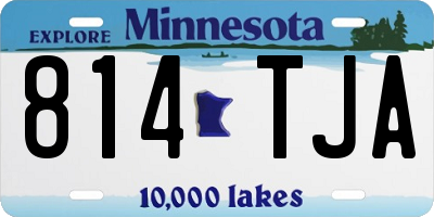 MN license plate 814TJA