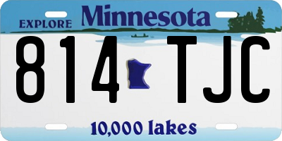 MN license plate 814TJC