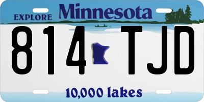 MN license plate 814TJD