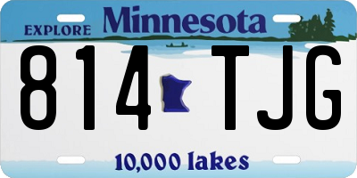 MN license plate 814TJG