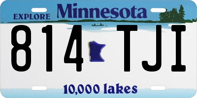 MN license plate 814TJI