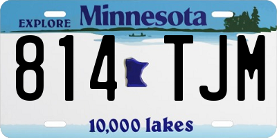 MN license plate 814TJM