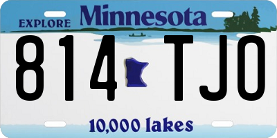 MN license plate 814TJO