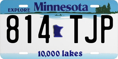 MN license plate 814TJP