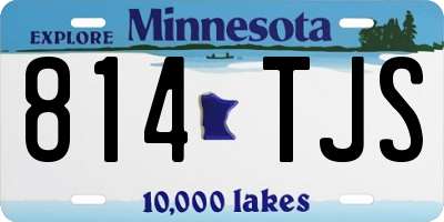 MN license plate 814TJS