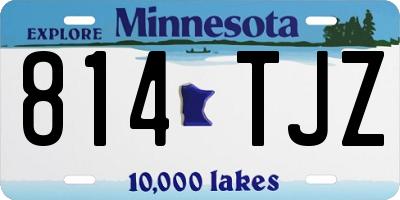 MN license plate 814TJZ