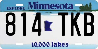 MN license plate 814TKB