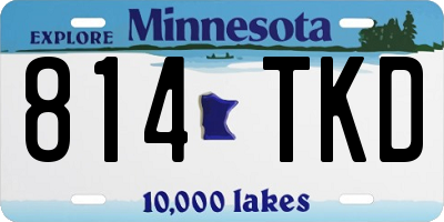 MN license plate 814TKD