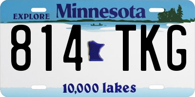 MN license plate 814TKG