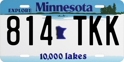MN license plate 814TKK
