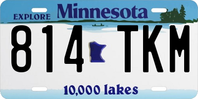 MN license plate 814TKM