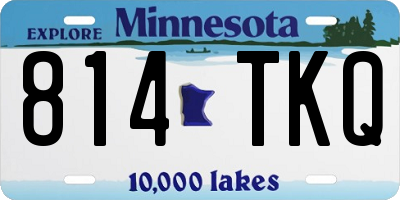 MN license plate 814TKQ