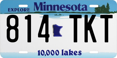 MN license plate 814TKT