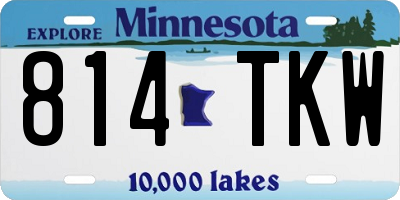 MN license plate 814TKW